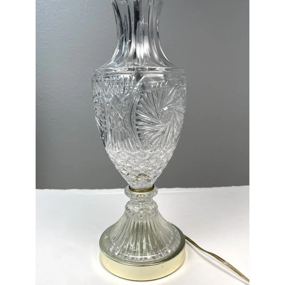 VTG ROBERT ABBEY Hollywood Regency Cut Crystal & Goldtone 27